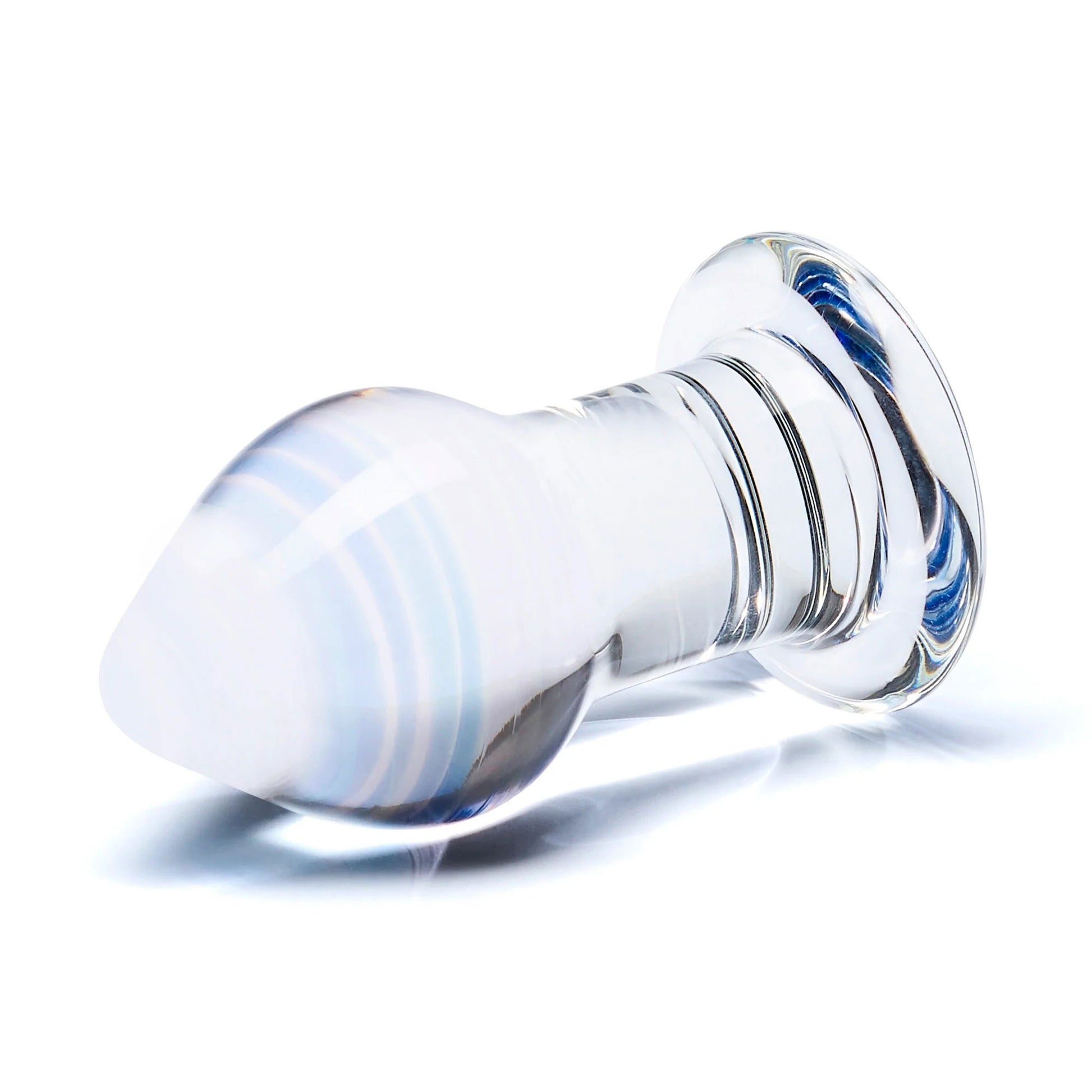 Electric Novelties Amethyst Rain Butt Plug – Glass, Purple, 2.75" Insertable Length