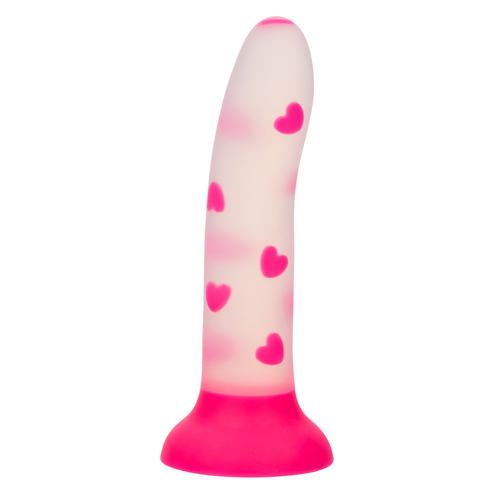 CalExotics Glow Stick Heart - Pink Silicone Toy with Glow-in-the-Dark Feature