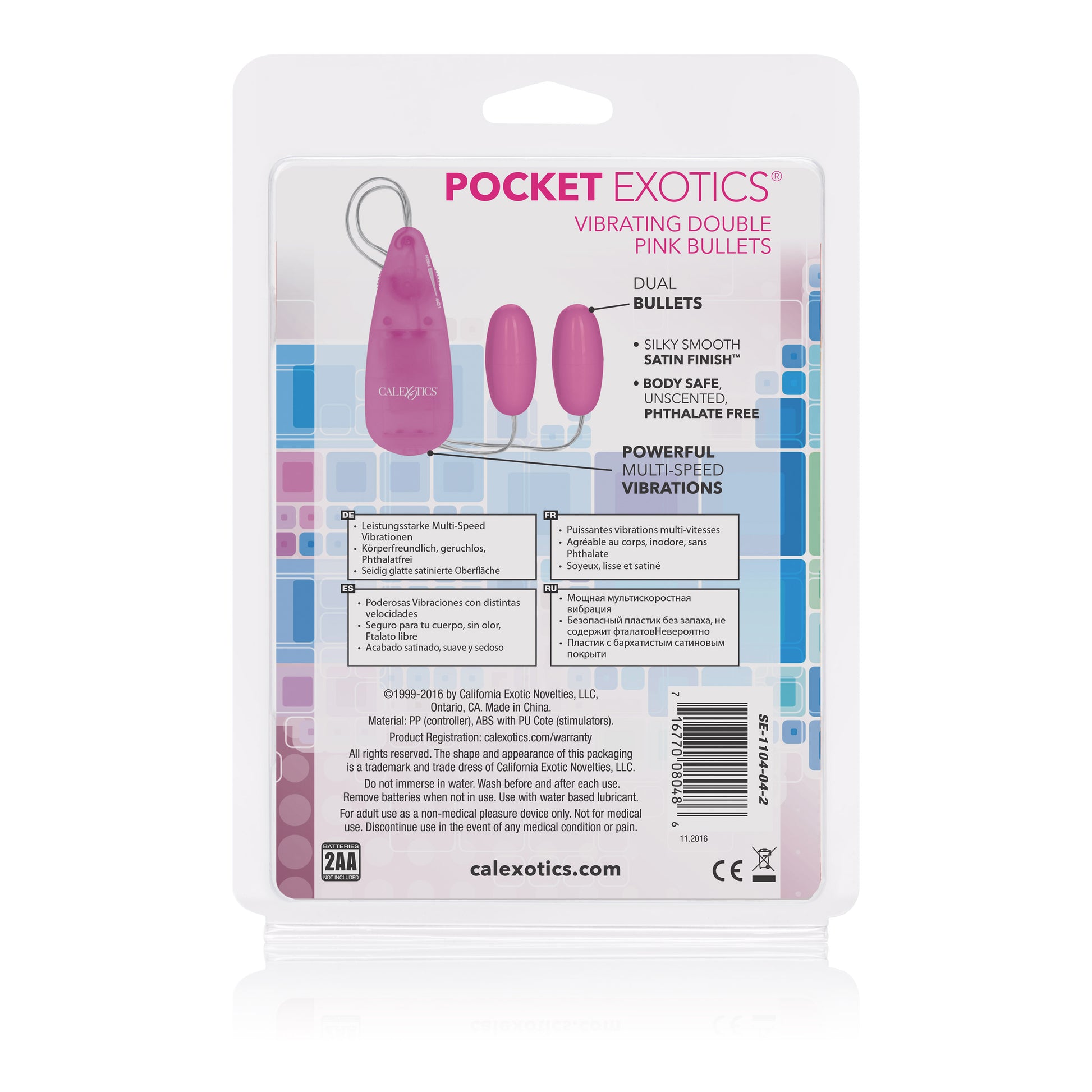 CalExotics Pocket Exotics Vibrating Double Pink Passion Bullets – Pink