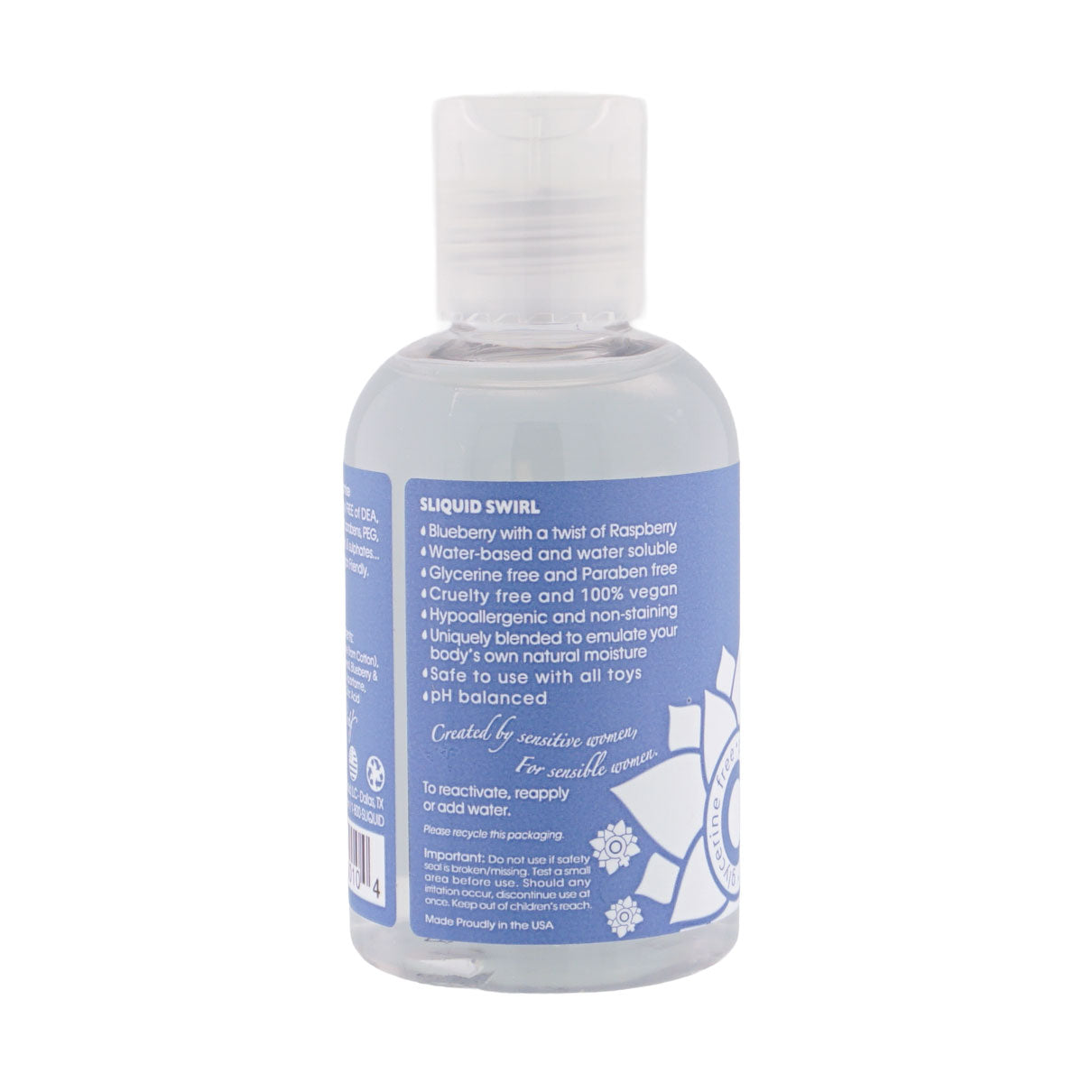 Sliquid Naturals Swirl Blue Raspberry Flavored Water-Based Lubricant – 4.2 Fl Oz