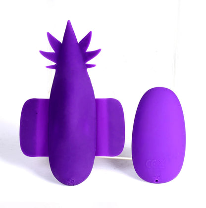 Sativa 10-Function Remote Control Panty Vibrator – Purple