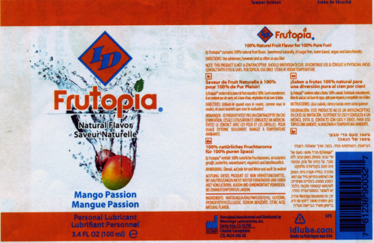 I.D. Lubricants Frutopia Natural Flavor Mango Passion Water-Based Lubricant – 1 Oz