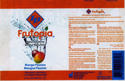 I.D. Lubricants Frutopia Natural Flavor Mango Passion Water-Based Lubricant – 1 Oz