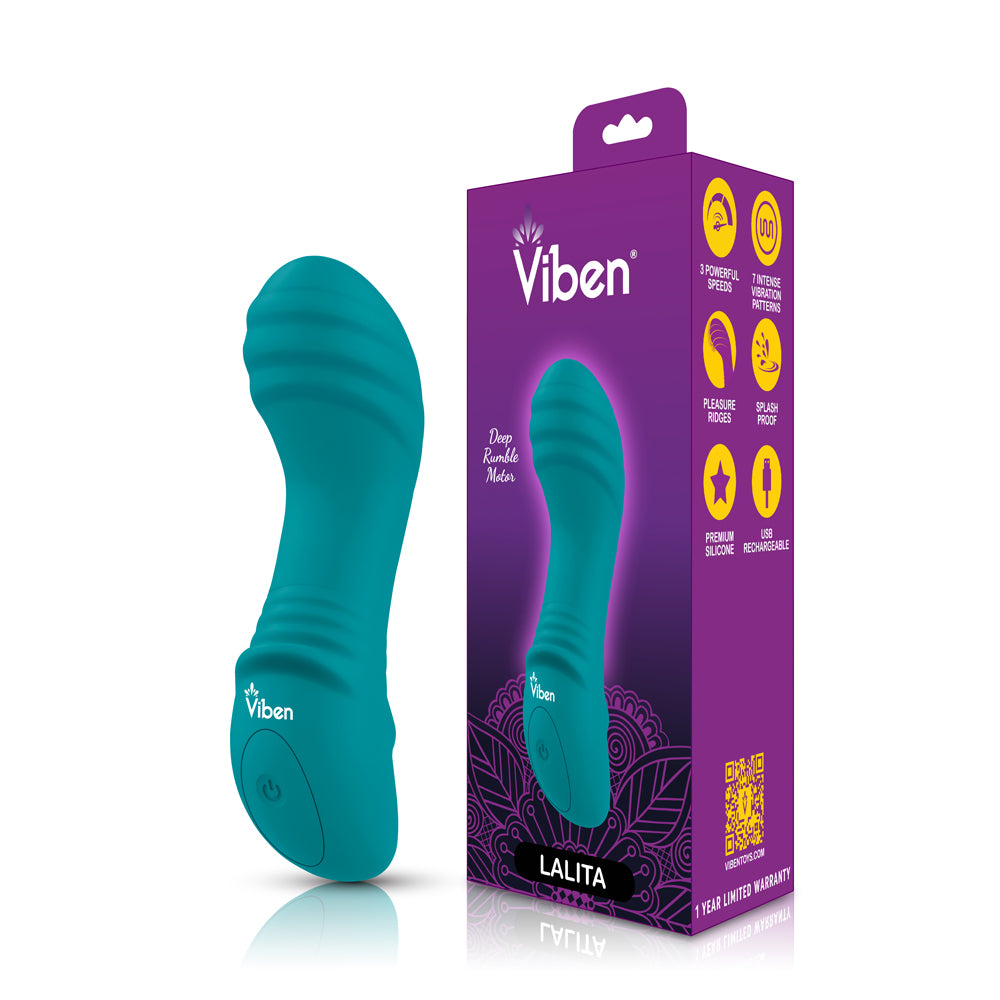 Viben Lalita Mini Pleasure Ridges G-Spot Vibe – Blue