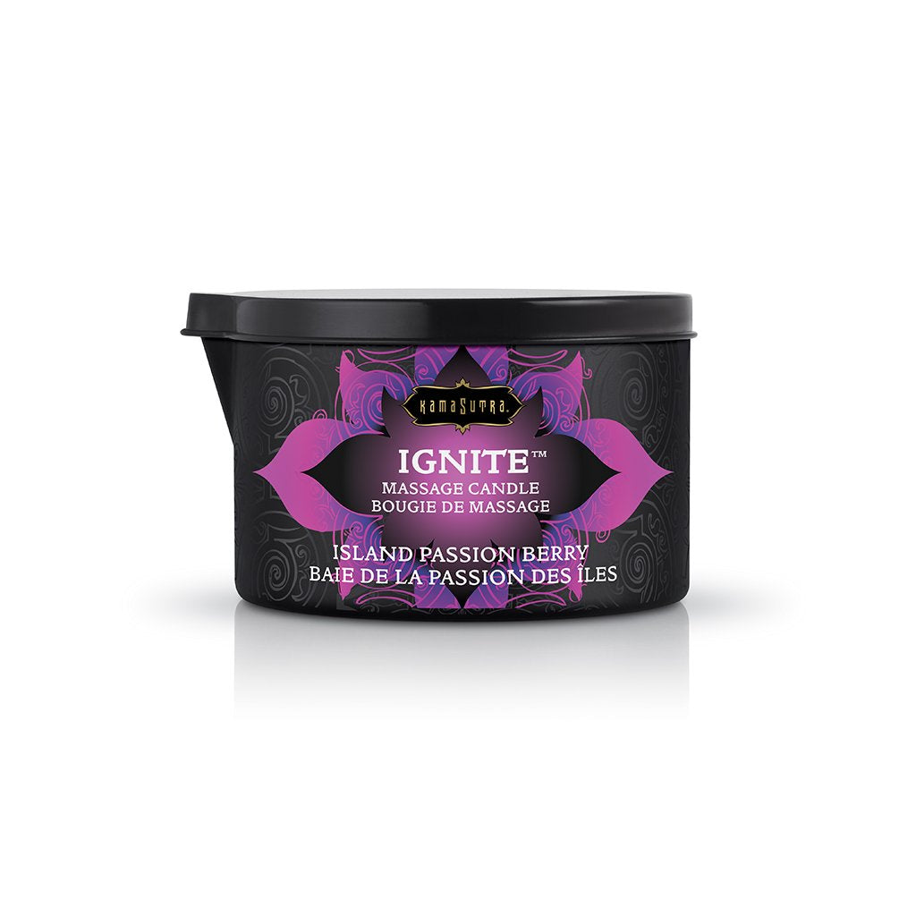 Kama Sutra Ignite Massage Candle - Island Passion Berry - 6 Oz - Pink