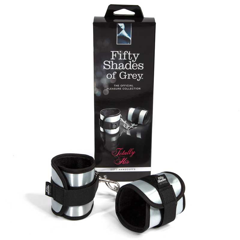 Fifty Shades of Grey Totally His Soft Velcro Handcuffs – Silver