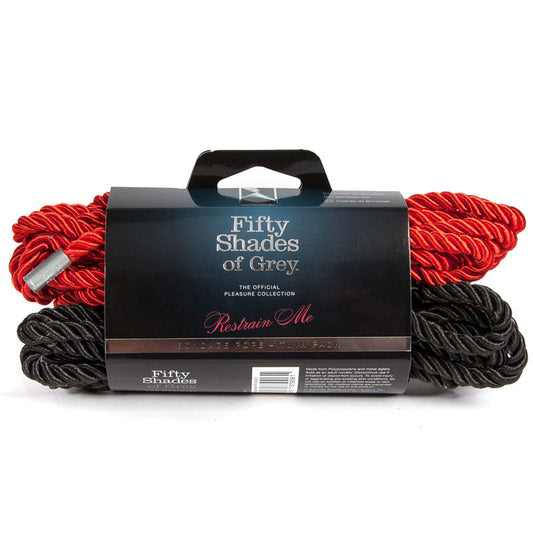 Fifty Shades of Grey Restrain Me Bondage Rope Twin Pack – Red and Black