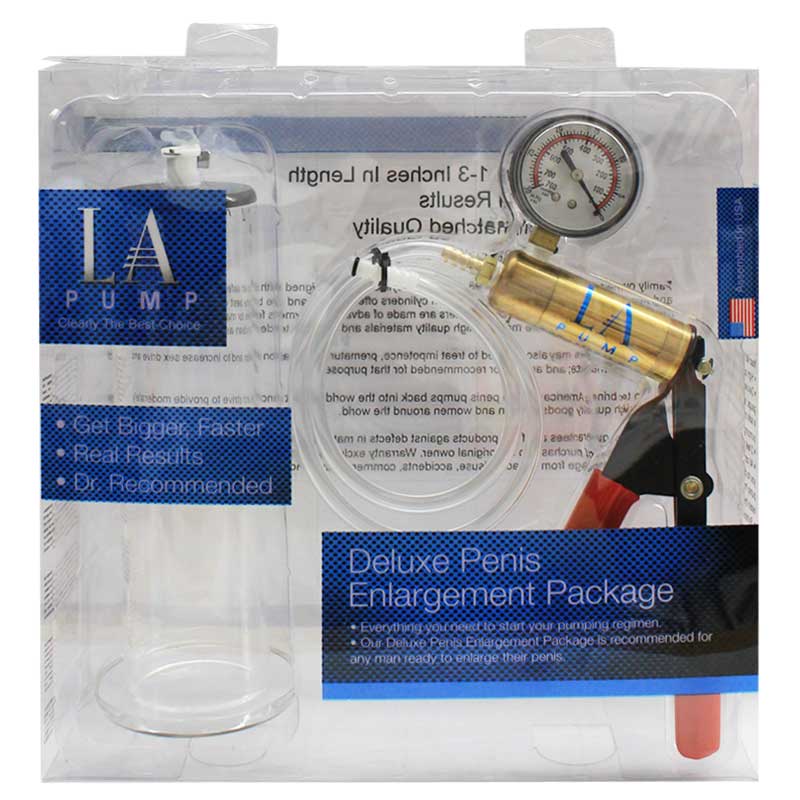LA Pump Deluxe 2.25in Penis Enlargement Cylinder with Pump – Clear
