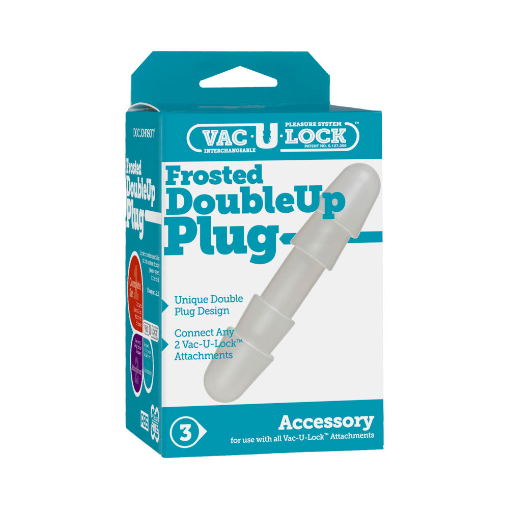 Doc Johnson Vac-U-Lock Frosted DoubleUp Plug – White