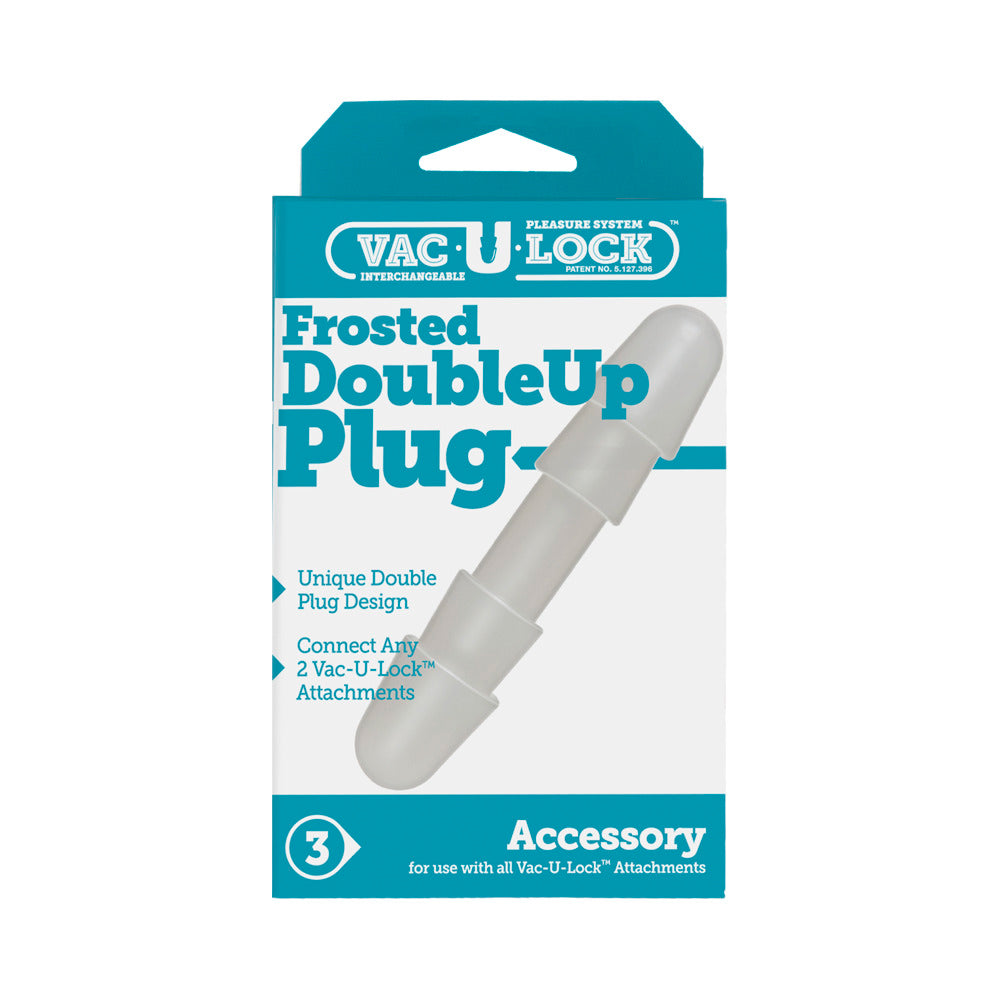 Doc Johnson Vac-U-Lock Frosted DoubleUp Plug – White