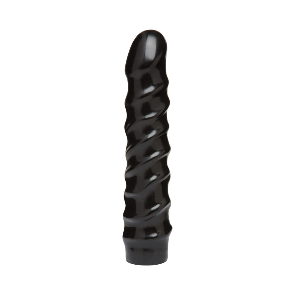 Doc Johnson Vac-U-Lock 8in Dong with Spiral Design – Black