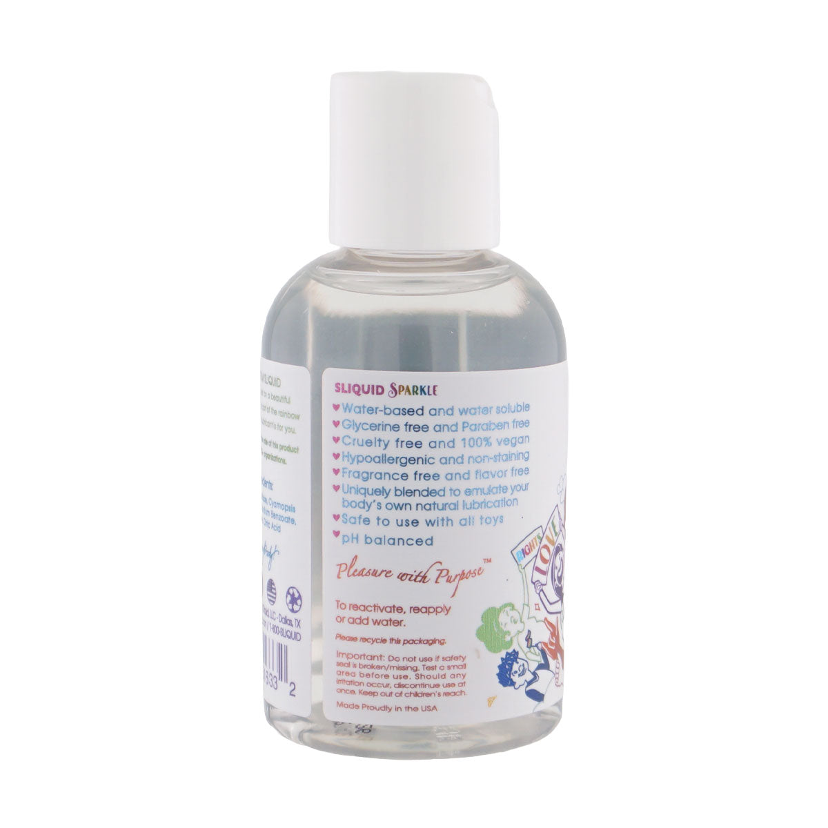 Sliquid Sparkle Water-Based Lubricant – 4.2 Oz / 125 ml – Vegan-Friendly