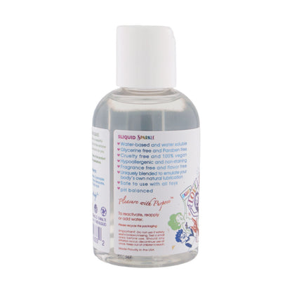 Sliquid Sparkle Water-Based Lubricant – 4.2 Oz / 125 ml – Vegan-Friendly