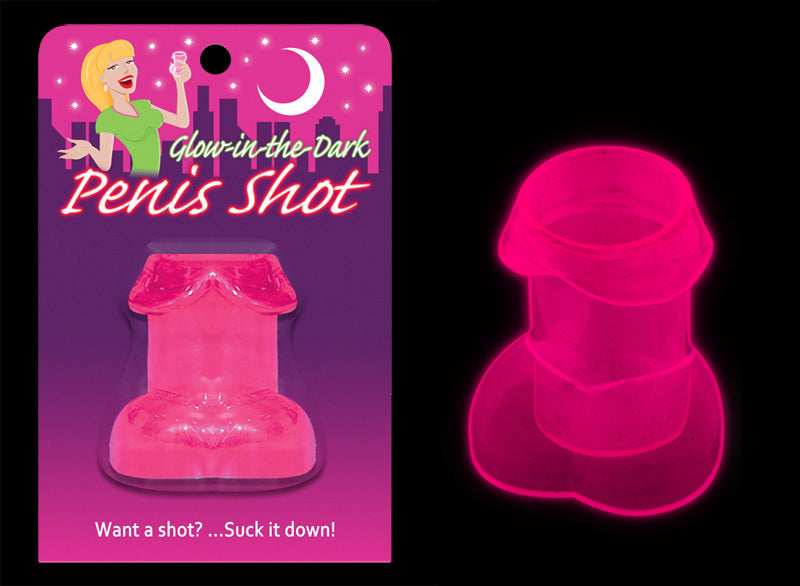 Kheper Games Glow-in-the-Dark Penis Shot Glass – Hot Pink