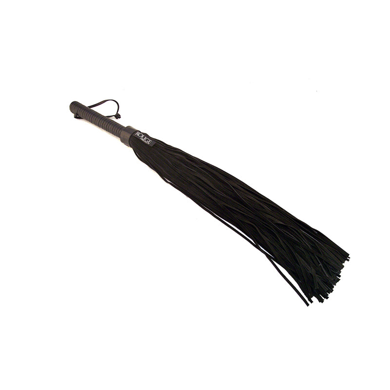 Rouge Suede Flogger with Leather Handle – Black