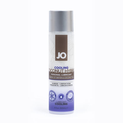 JO Coconut Hybrid Cooling Lubricant 4 oz – Clear, Water-Based with Cooling Boost