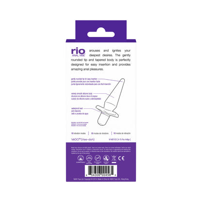 VeDO Rio Anal Vibe Into You Vibrator – Indigo