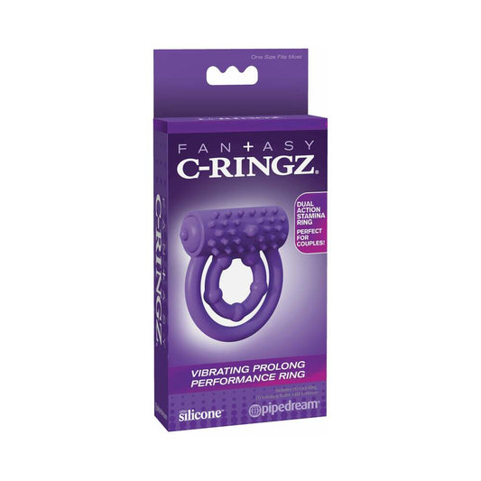 Pipedream Fantasy C-Ringz Silicone Vibrating Prolong Performance Ring – Purple