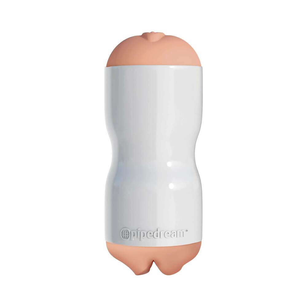 PDX Tight Grip Dual Density Squeezable Masturbator - Beige/White