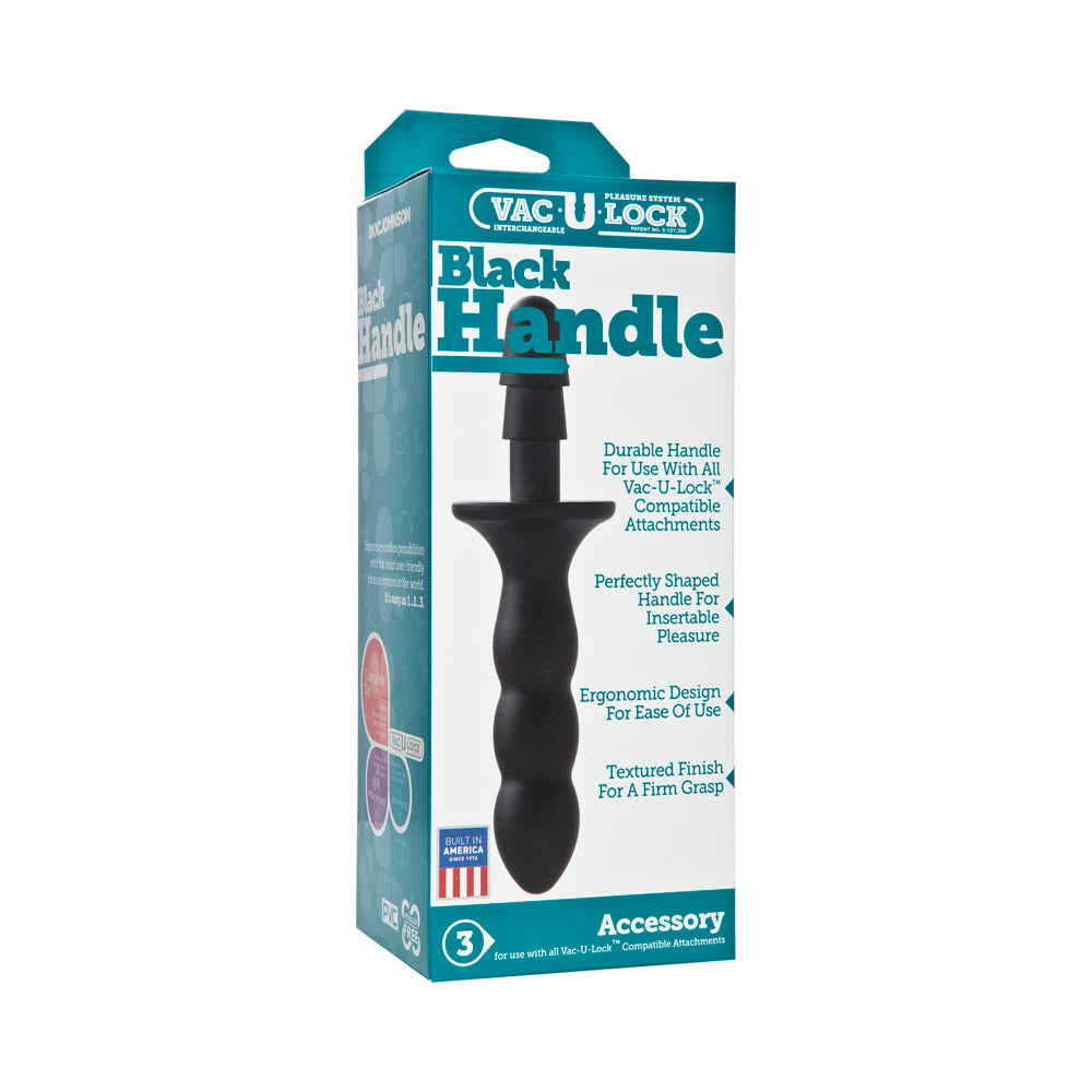 Doc Johnson Vac-U-Lock Black Handle – Ergonomic Design for Insertable Use