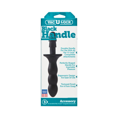 Doc Johnson Vac-U-Lock Black Handle – Ergonomic Design for Insertable Use