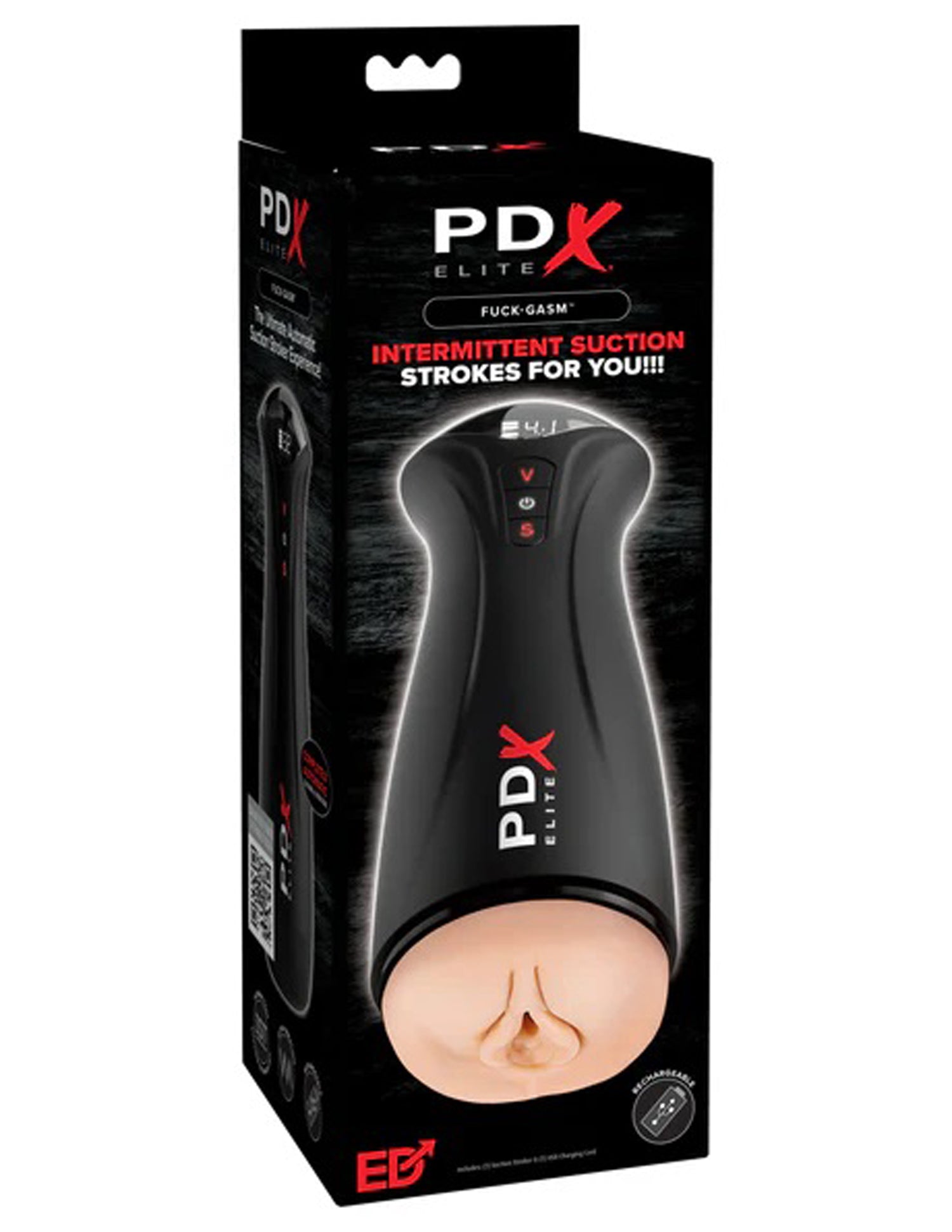 Pipedream PDX Elite Fuck-Gasm Stroker with Intermittent Suction Technology - Beige
