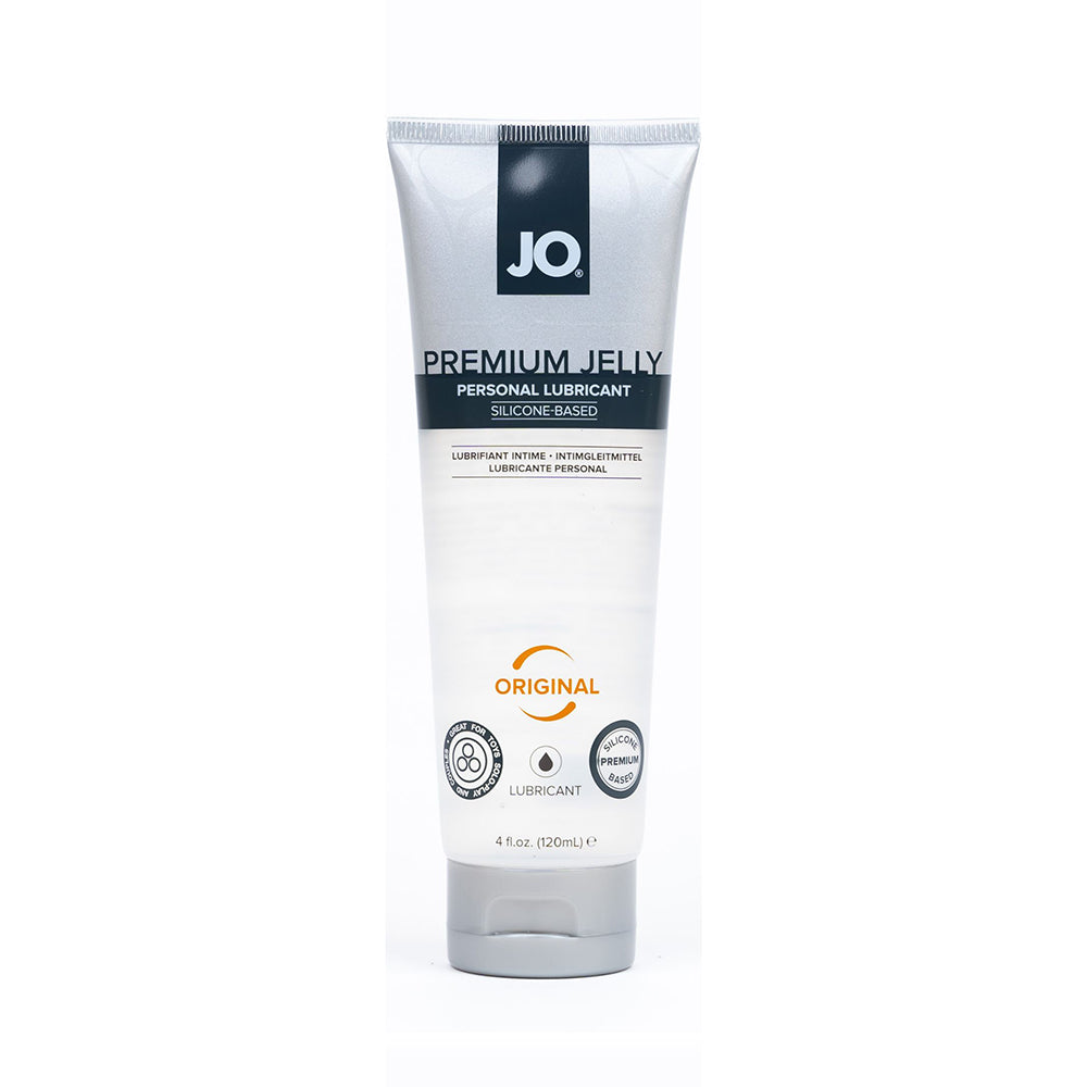 JO Premium Jelly Silicone-Based Lubricant 4 oz – Clear, Long-Lasting Glide