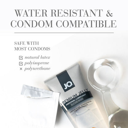 JO Premium Jelly Silicone-Based Lubricant 4 oz – Clear, Long-Lasting Glide