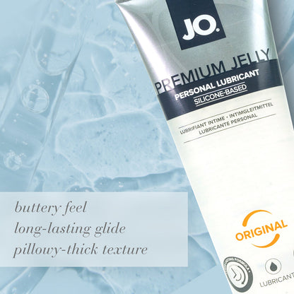 JO Premium Jelly Silicone-Based Lubricant 4 oz – Clear, Long-Lasting Glide