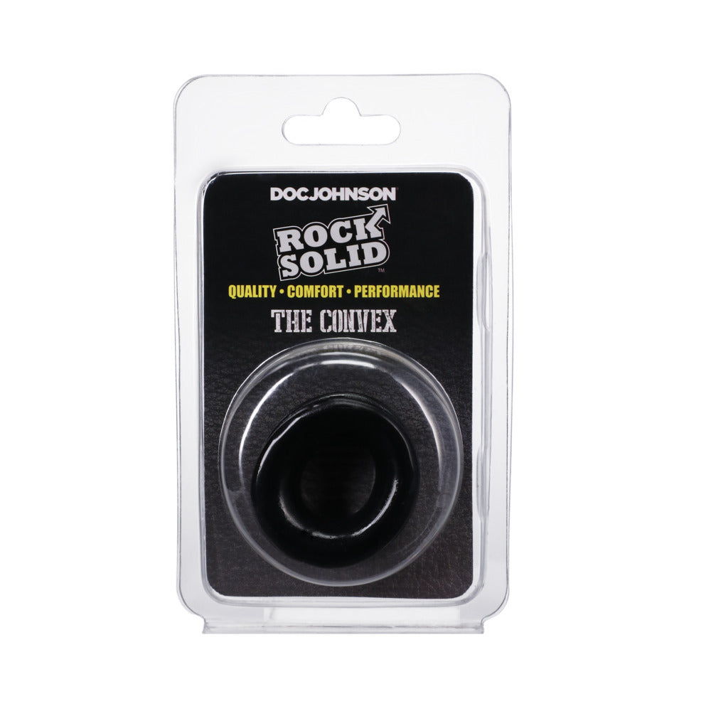 Rock Solid Convex Black C Ring – Stretchy Cock Ring