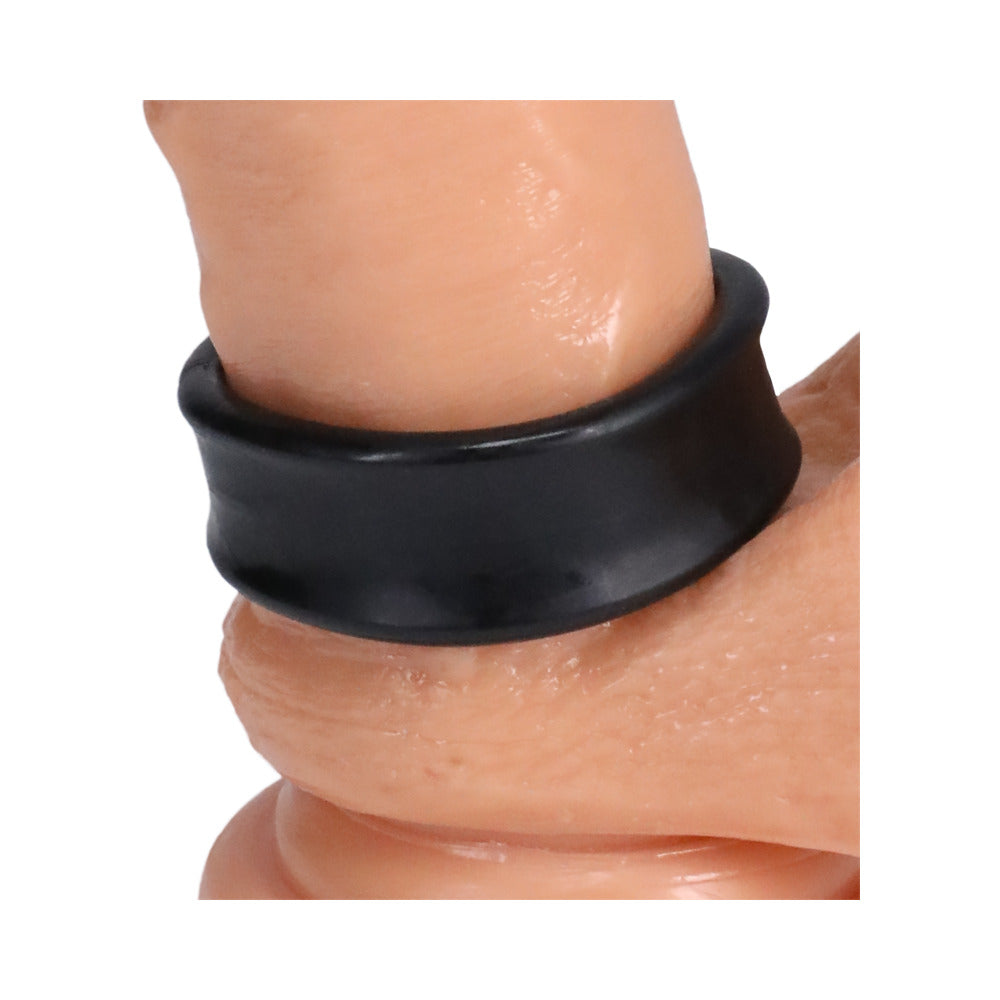 Rock Solid Convex Black C Ring – Stretchy Cock Ring