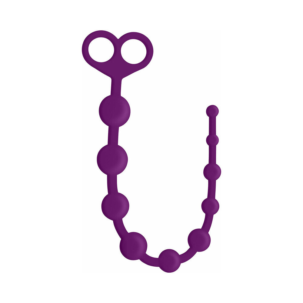Curve Toys Gossip Perfect 10 Silicone Anal Beads - Violet