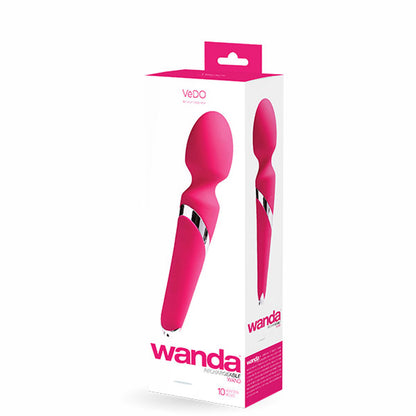 VeDO Wanda Rechargeable Wand - Powerful Multi-Function Vibrator in Foxy Pink