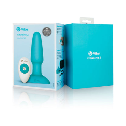 b-Vibe Rimming Plug 2 Rotating and Vibrating Butt Plug - Teal