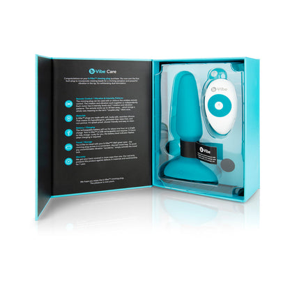 b-Vibe Rimming Plug 2 Rotating and Vibrating Butt Plug - Teal
