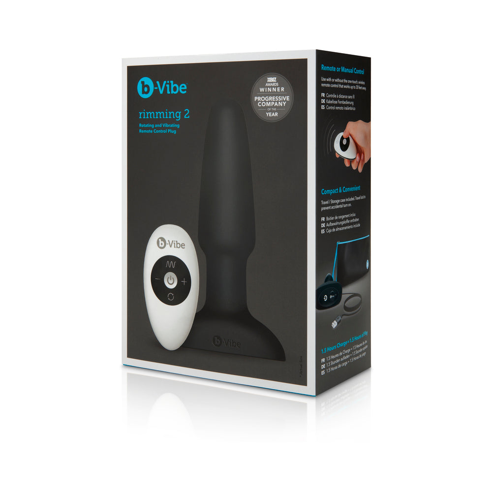 b-Vibe Rimming Plug 2 Rotating and Vibrating Butt Plug – Black