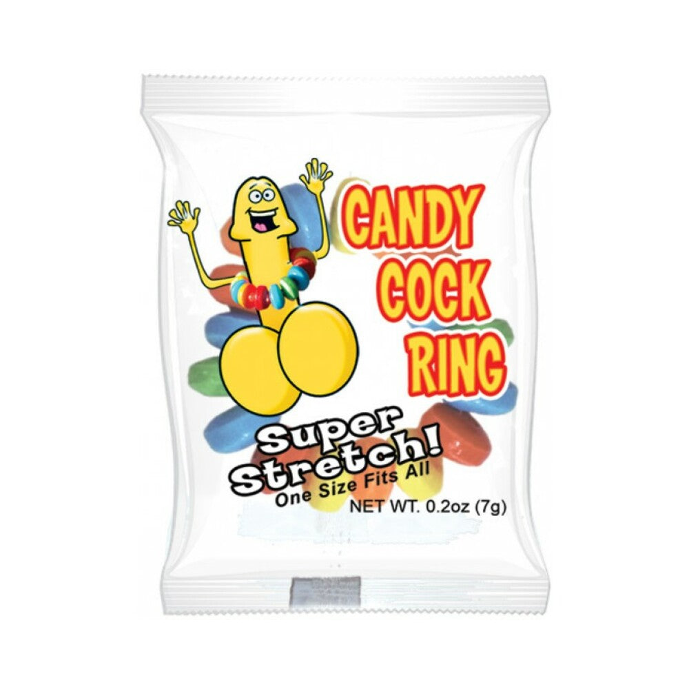 Hott Products Candy Cock Ring - Multi-Color - Display of 50 Pieces