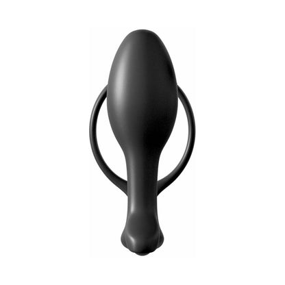 Pipedream Anal Fantasy Collection Silicone Ass-Gasm Cock Ring and Beginner's Plug - Black