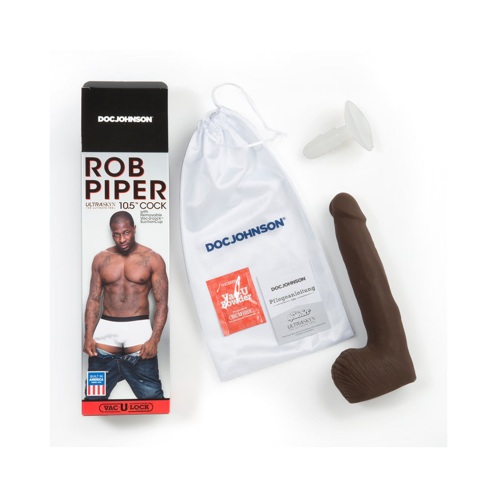 Doc Johnson Rob Piper ULTRASKYN 10.5in Cock – Dark Brown