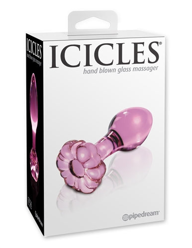 Pipedream Icicles No. 48 Glass Anal Plug - Tapered Tip, Pink