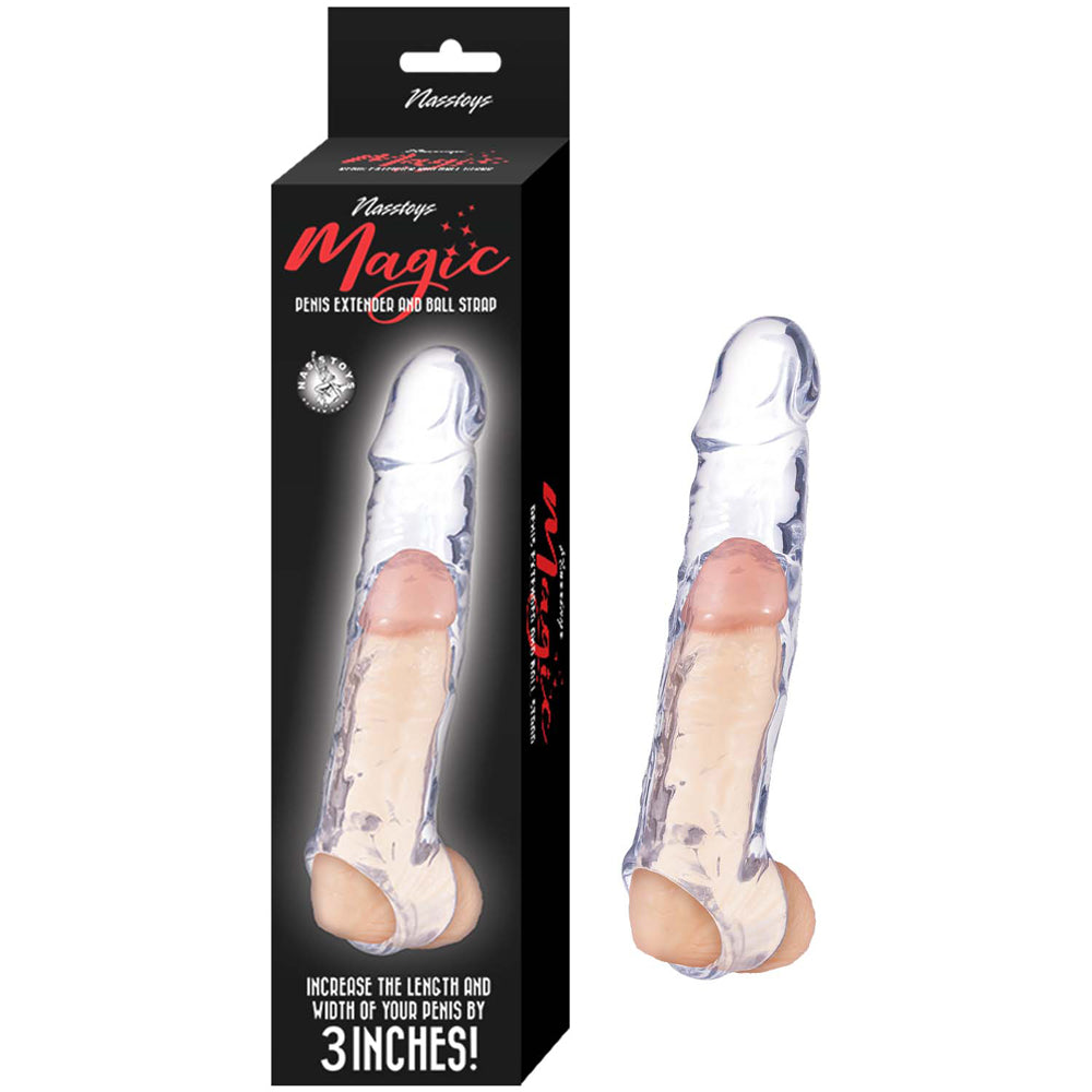Nasstoys Magic Penis Extender and Ball Strap – Clear – 6.5" Length Enhancement