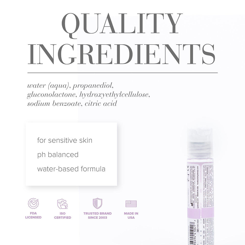 JO Agape Original Water-Based Lubricant 1 oz - Clear - pH Balanced
