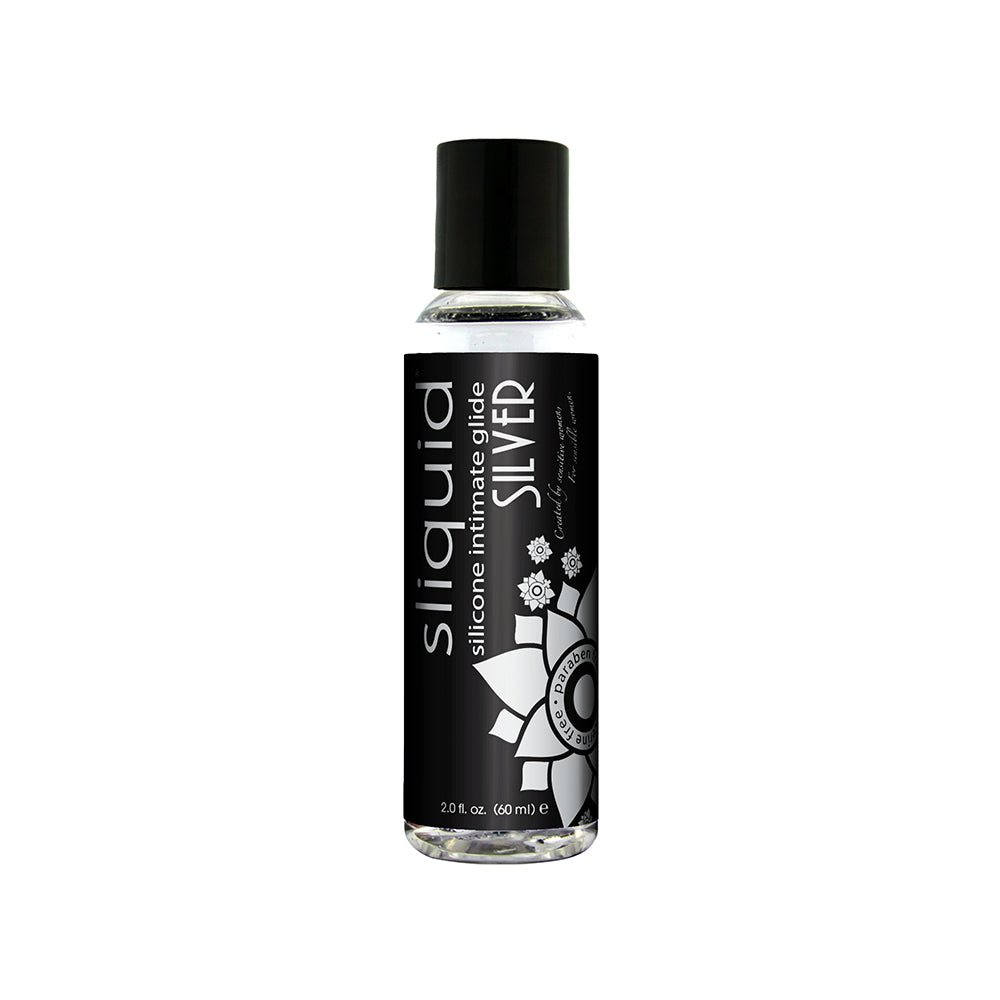 Sliquid Naturals Silver Silicone Lubricant 2 oz - Clear - Waterproof