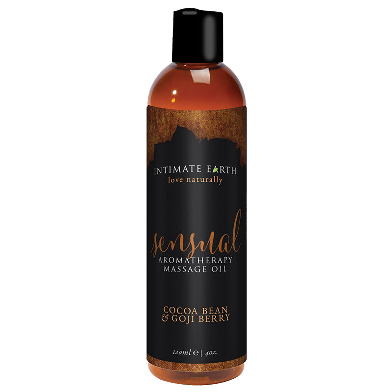 Intimate Earth Sensual Massage Oil – Cocoa Bean and Goji Berry – 120 ml
