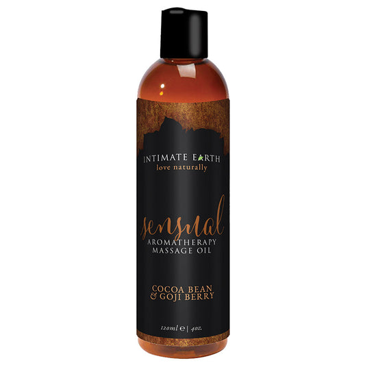 Intimate Earth Sensual Massage Oil – Cocoa Bean and Goji Berry – 120 ml