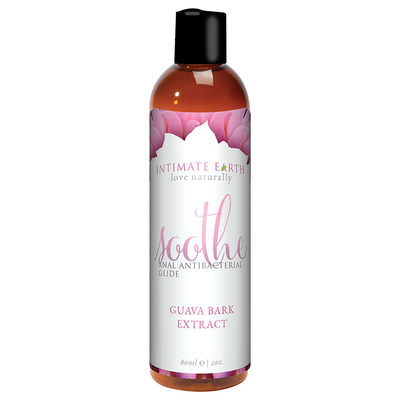 Intimate Earth Soothe Anal Glide - Anti-Bacterial Lubricant - 60 ml/2 oz - Clear