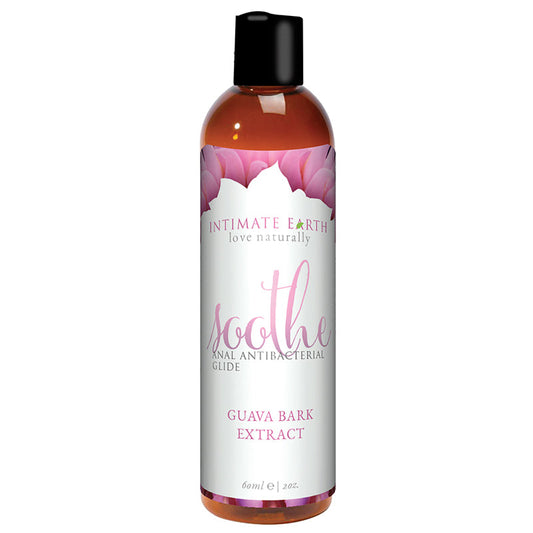 Intimate Earth Soothe Anal Glide - Anti-Bacterial Lubricant - 60 ml/2 oz - Clear