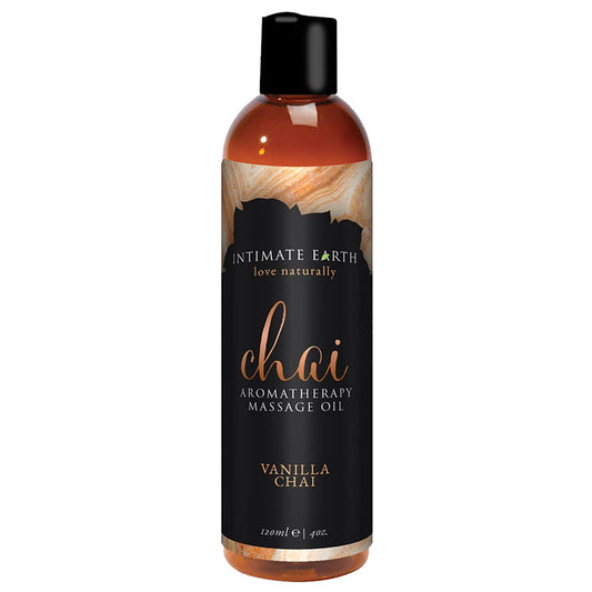 Intimate Earth Vanilla Chai Aromatherapy Massage Oil 4 oz – Clear