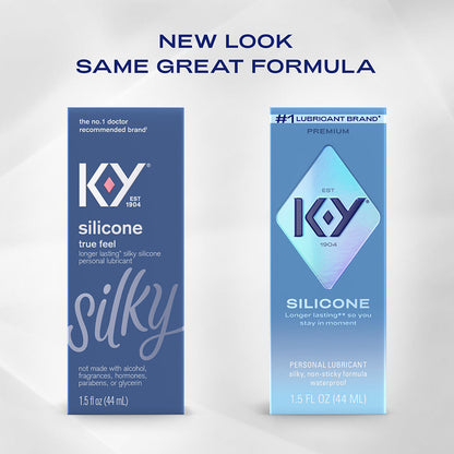 K-Y True Feel Premium Intimate Silicone Gel Lubricant 1.5oz - Clear