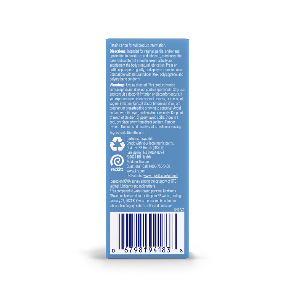 K-Y True Feel Premium Intimate Silicone Gel Lubricant 1.5oz - Clear